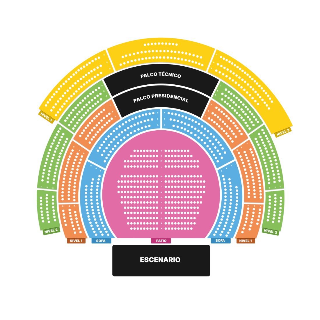 Seating map — Teatro Municipal de Caracas