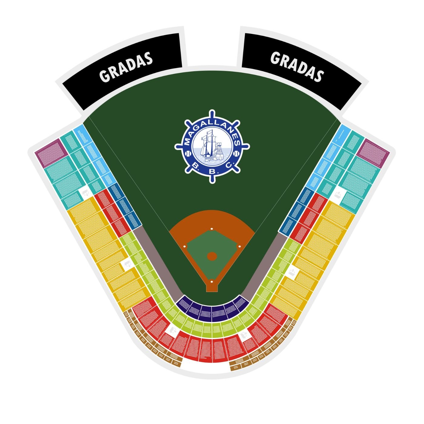 Seating map — Estadio José Bernardo Pérez, Valencia