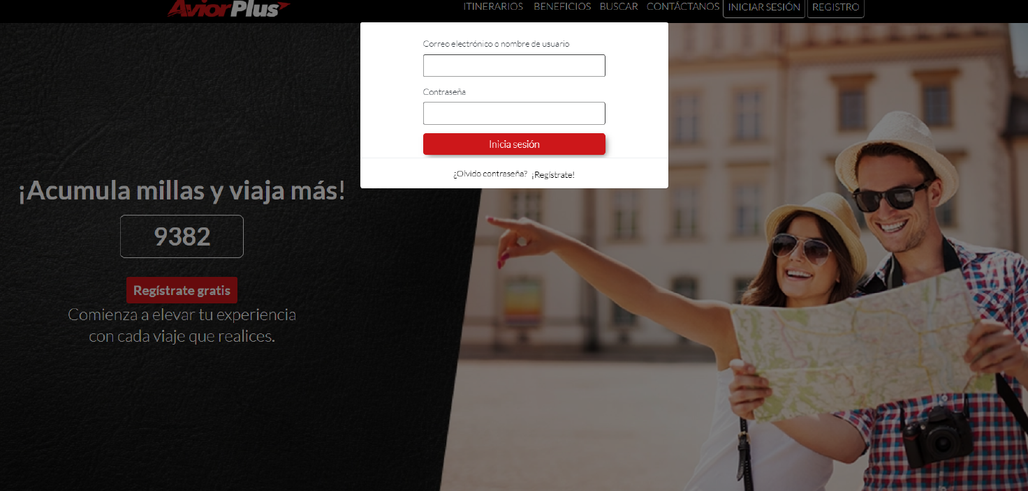 Avior Plus sample interface — view 1