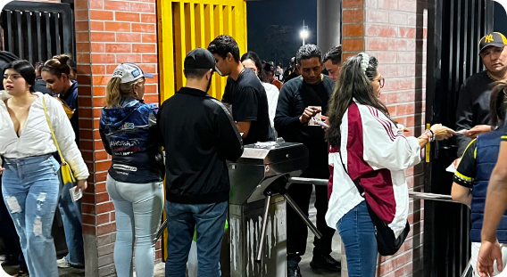 Access control with turnstiles